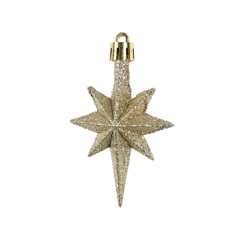 Champagne Gold Diamond Powder Explosion Star Decoration Christmas Pendant