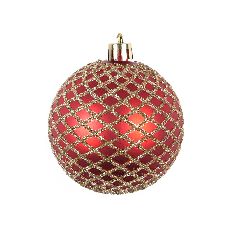 Hand-Painted Special-Shaped Mesh Plastic Christmas Ball Holiday Hanging Ball