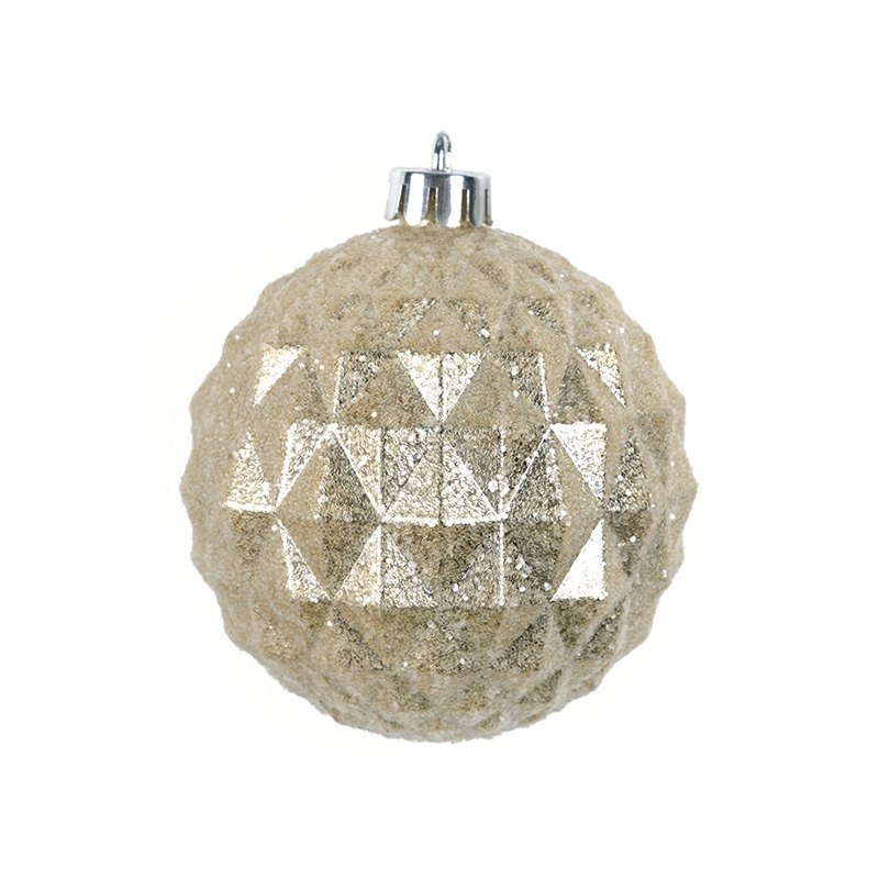 Champagne Multi-Faceted Fine Sequin Christmas Ball Flash Hanging Ball Decoration