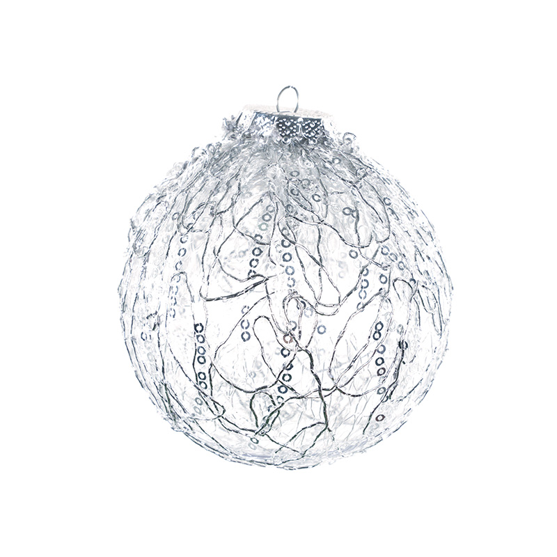 Silver And White Nordic Creative Decoration Ball Festive Atmosphere Ceiling Pendant