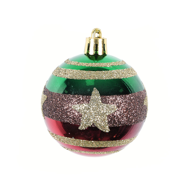 Green And Pink Gradient Electroplating Painted Christmas Ball Pendant Christmas Holiday Gift