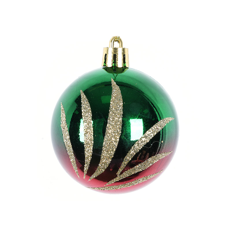 Green And Pink Gradient Electroplating Painted Christmas Ball Pendant Christmas Holiday Gift