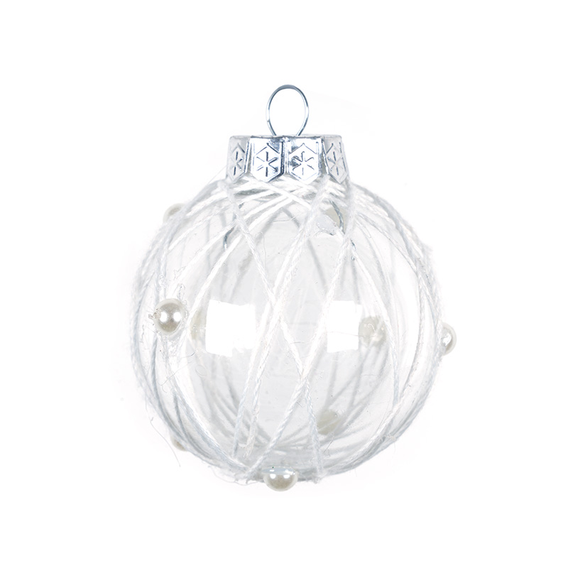 Transparent Pet Christmas Ball Hand-Wound Hemp Rope Christmas Tree Decoration