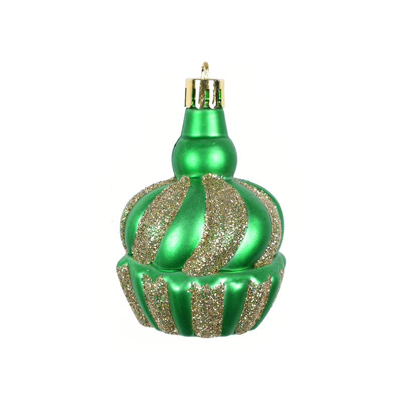 Crown Hat-Shaped Electroplated Pastel Colored Christmas Ball Pendant